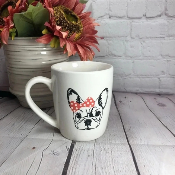 Elle decor  frenchie with red bow mug - Picture 2 of 6